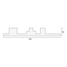 3D панель  П-070 578х25х1800 мм м²