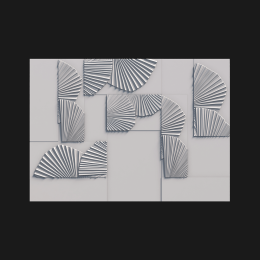 3D панель  П-076 (составная)  м²