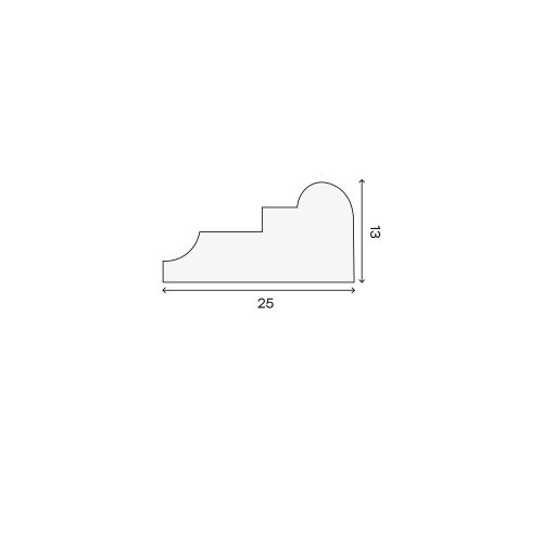 Молдинг М-237 25x13x1800 мм для создания интерьерной композиции с гипсовой лепниной